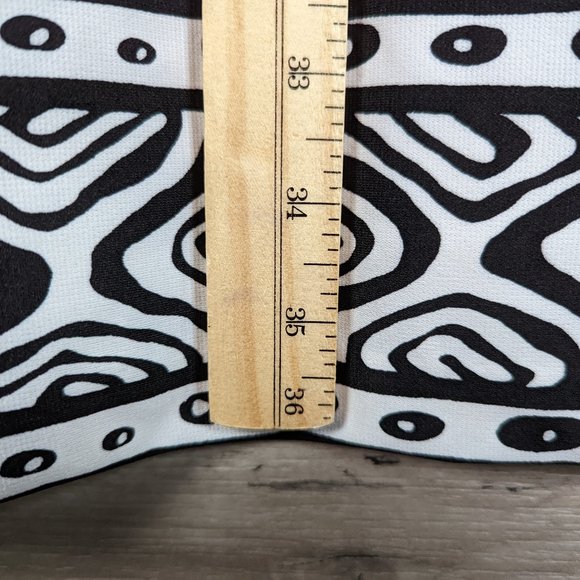 Muse*Women's Sleeveless 3/4 Zipper Back Abstract Neckline Midi Dress~ Size 14 - Picture 10 of 11